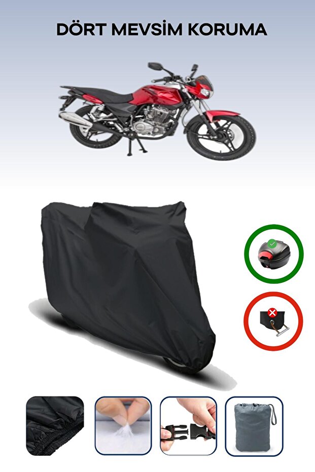 Mondial 125 MH Drift Backpack Compatible Black Motorcycle Tarpaulin Waterproof Durable Fabric
