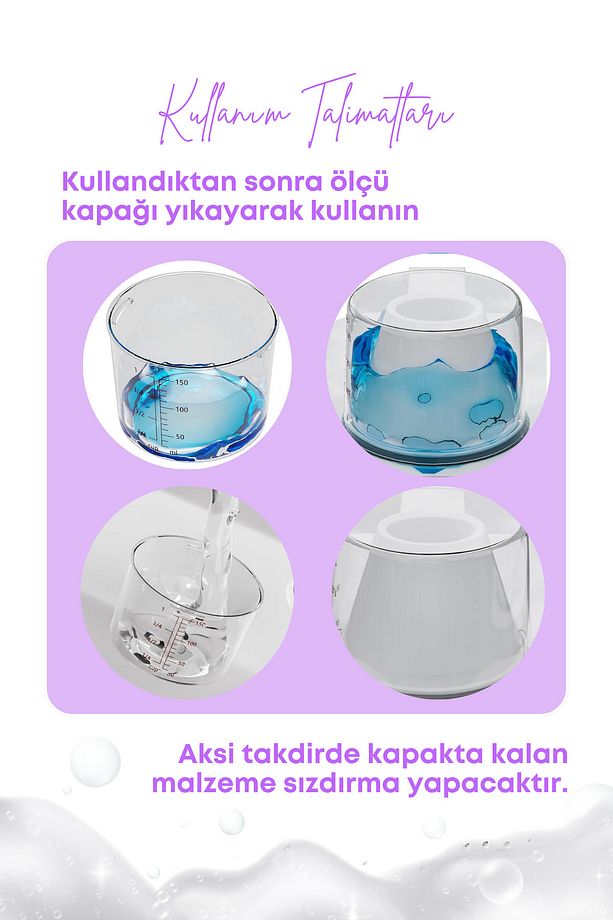 2 Adet Mega Boy Sızdırmaz Depolama Sıvı Toz Deterjan Saklama Kutusu- Ölçekli Deterjan Kutusu 2800 ml - 6