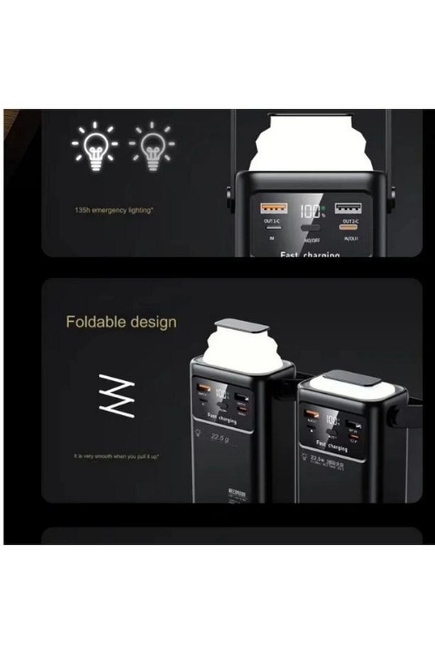 40.000 Mah Pd 22.5w 3.0 Hızlı Şarj Gerçek 40.000 Mah Taşınabilir Çoklu Kablolu Iphone Android Uyumlu - 4