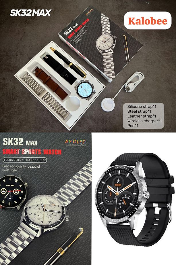 SK32 MAX AMOLED EKRANLI AKILLI SAAT KALEM HEDİYELİ - 2
