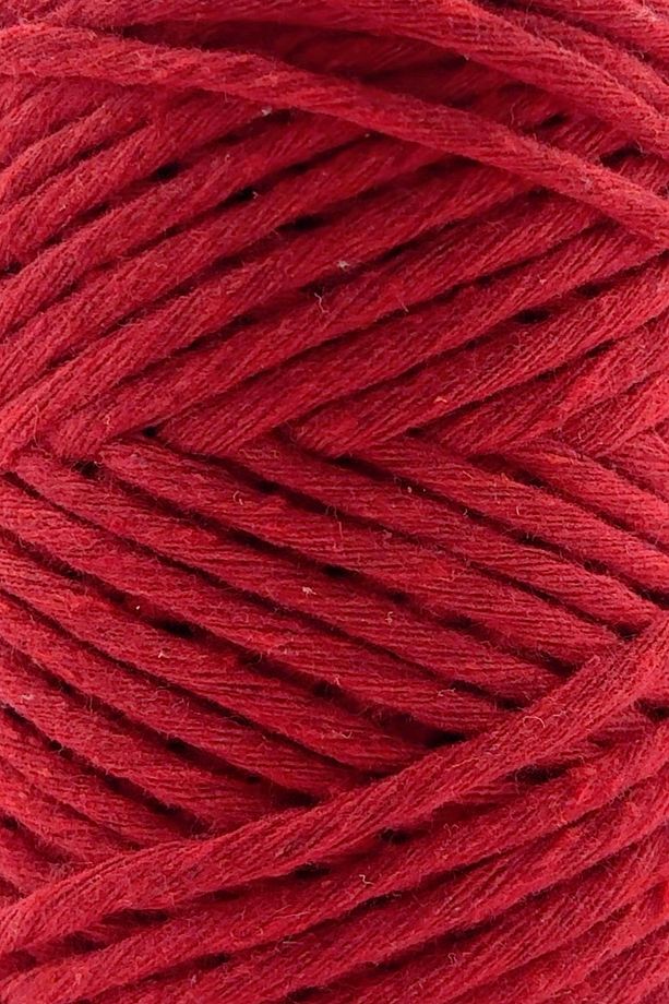 Premium Taranan Makrome Makrame Taranabilir Pamuk Makrome Ipi Kırmızı - 3