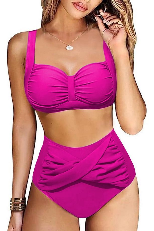 Yüksek bel Twist beli geçme detaylı Bikini Altı - 1