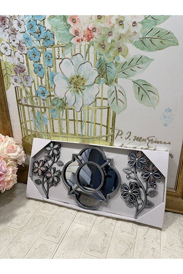 3'lü Sılver Aynalı Duvar Dekoru 2015593 - 4