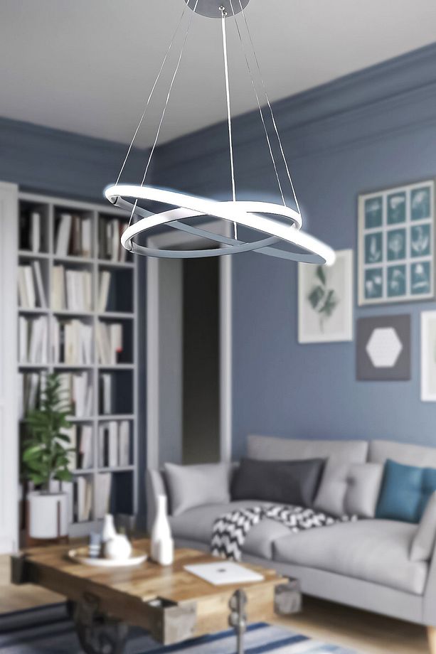 Axes Modern Tasarım Yatak Odası - Salon - Mutfak Led 2 Li Avize - 4