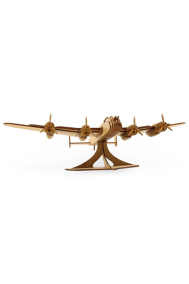 3D Avro Uçak Puzzle - 80 Parça Ahşap Uçak Maketi - DIY Hobi Puzzle - 5