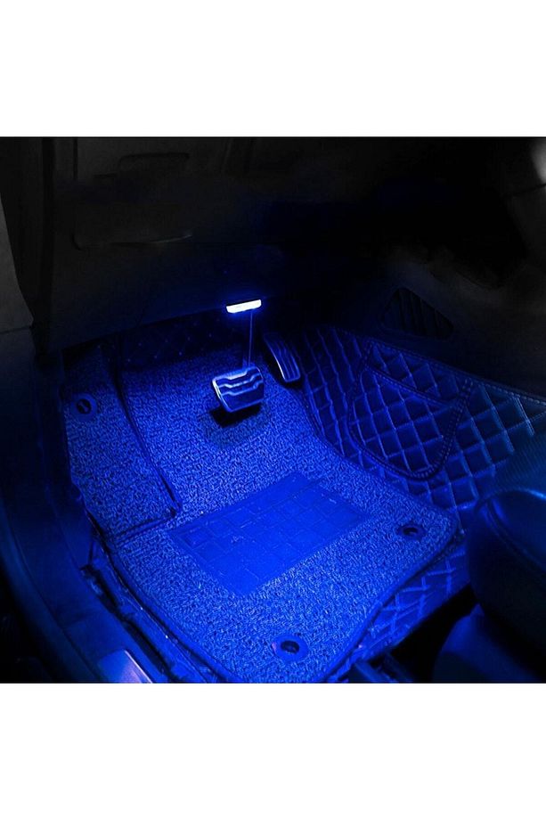Araç Içi Dolap Içi Mıknatıslı Usb Şarjlı Dokunmatik Led Tavan Aydınlatması Mavi Renk - 2