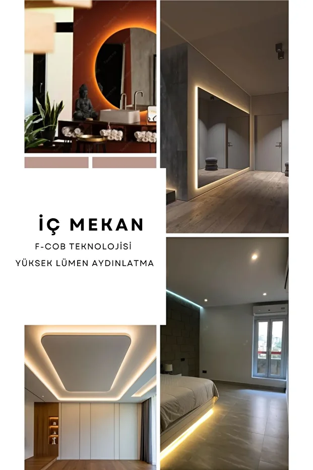 220 Volt Cob Neon Led Amber (2000K) | F-cob Led | Yüksek Lümen | Dış-iç Mekan | 10 Metre - 2