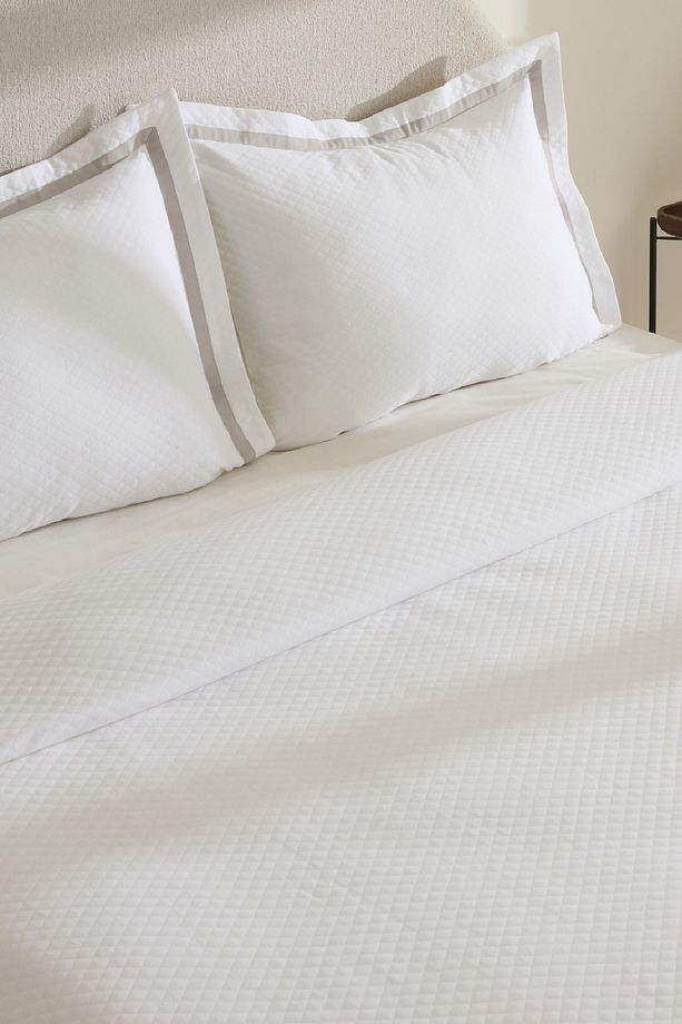 White Collection Doris %100 Pamuk Çift Kişilik Yatak Örtüsü Takımı Gri - 3