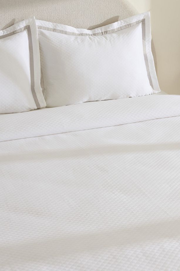 White Collection Doris %100 Pamuk Çift Kişilik Yatak Örtüsü Takımı Gri - 6