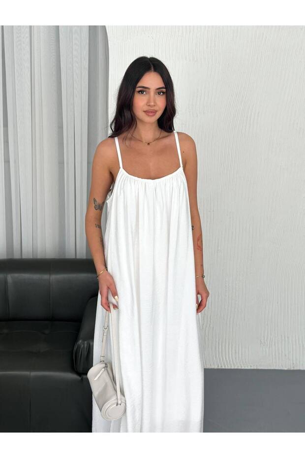 İp Askılı Maxi Elbise - 2