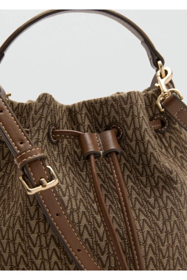 Logo desenli jakar bucket çanta - 8