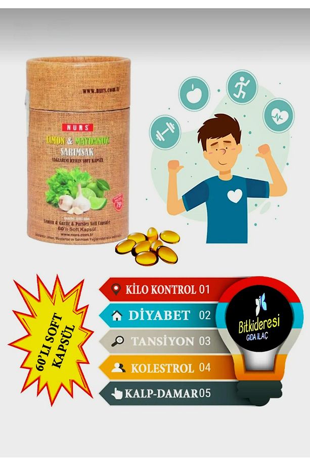 Limon Maydanoz Sarımsak Kapsülü 60 Kapsül - 4