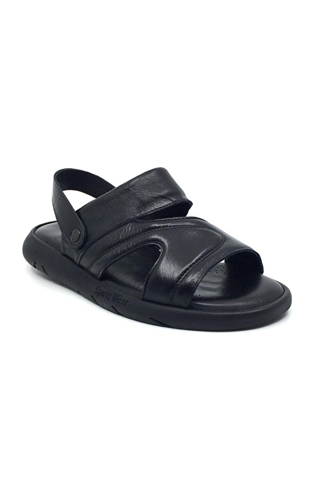 100% Genuine Leather Inside and Outside Orthopedic Men's Summer Comfortable Seamless Sandals Slippers 40-45