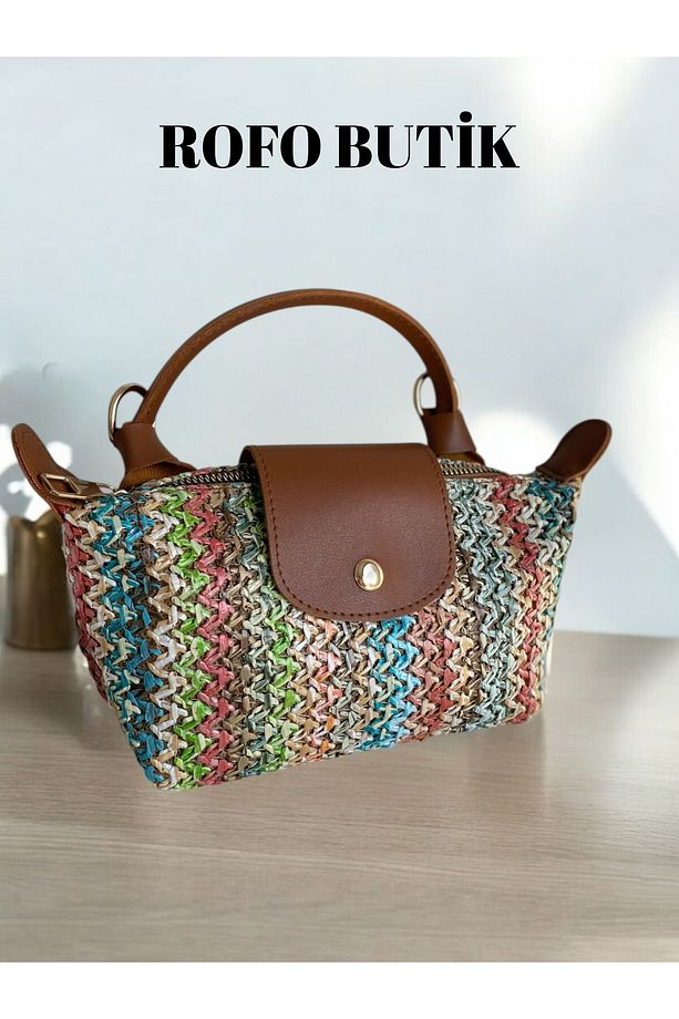 Rofo Butik Mini Champ Model Hasır El Ve Omuz Çantası - 4