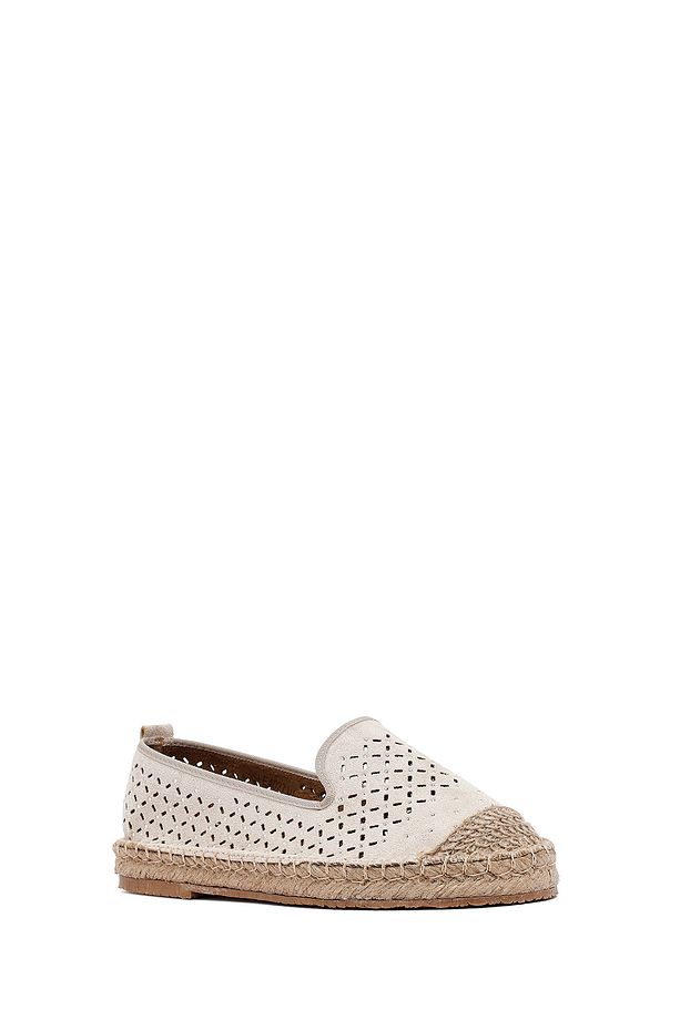 Kadın Bej Fileli Süet Espadril 25SFE402710 - 6