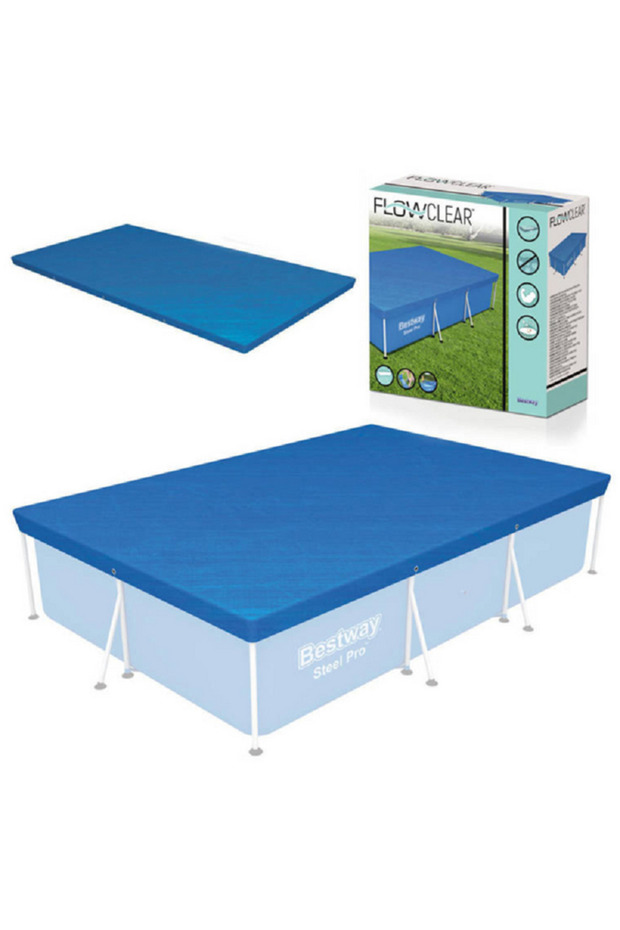 Rectangular Pool Cover Blue 3 x 2m - 1