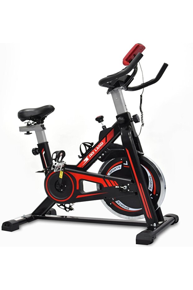Stationary Spin Bike EM-1561, 10KG Flywheel, Adjustable Resistance, LCD Display, Bottle