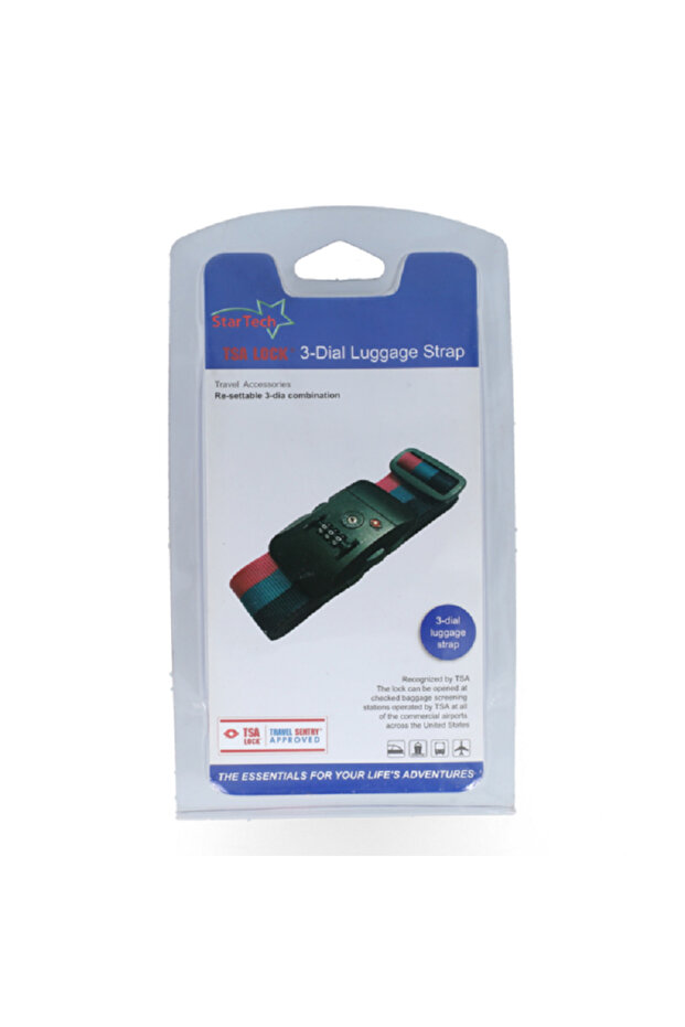 حزام قفل أمتعة قابل للتعديل بثلاثة أقراص متعدد الألوان - 2