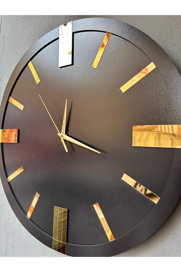 Dekoratif Ahşap Duvar Saati Lüks Duvar Dekoru Sessiz Mekanizma Modern Saat Ahşap Saat Wall Clock - 6
