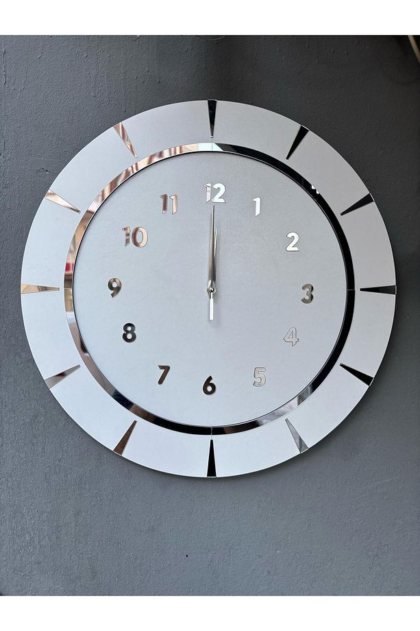 Dekoratif Ahşap Duvar Saati Lüks Duvar Dekoru Sessiz Mekanizma Modern Saat Ahşap Saat Wall Clock - 1