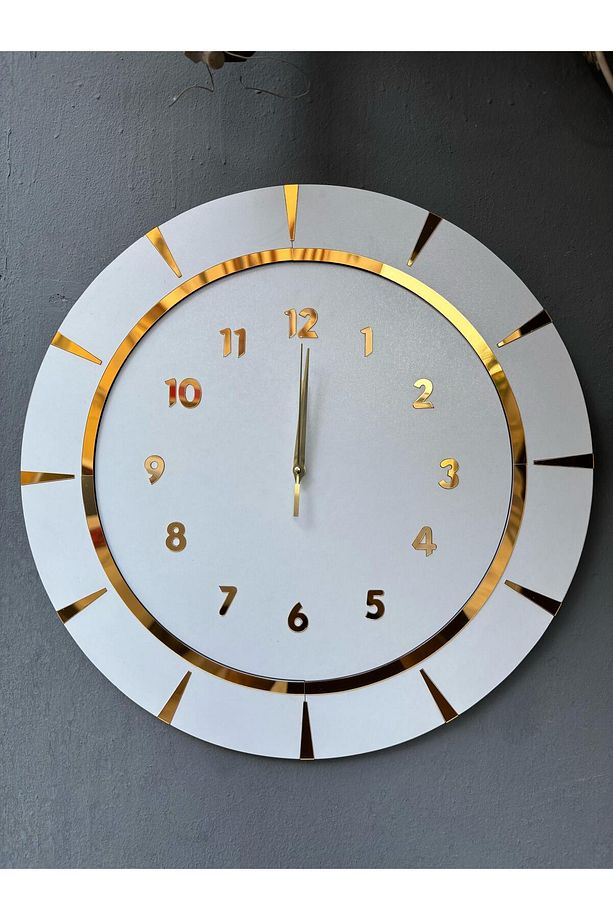 Dekoratif Ahşap Duvar Saati Lüks Duvar Dekoru Sessiz Mekanizma Modern Saat Ahşap Saat Wall Clock - 7