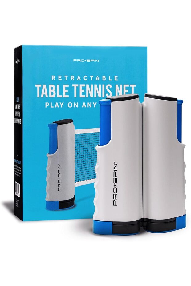 طقم تنس طاولة مع حقيبة + شبكة تنس طاولة + 3 كرات محمولة 170 سم متوافقة مع جميع الطاولات - 3