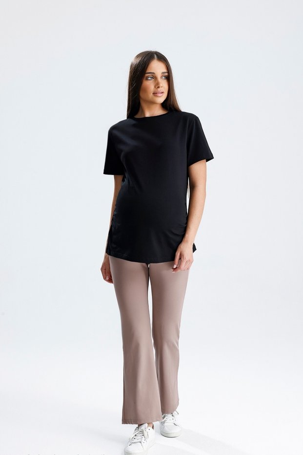 Maternity T-Shirt, Crew Neck Lycra Cotton Fabric
