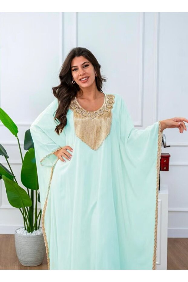chiffon crepe jalabia dress kaftan