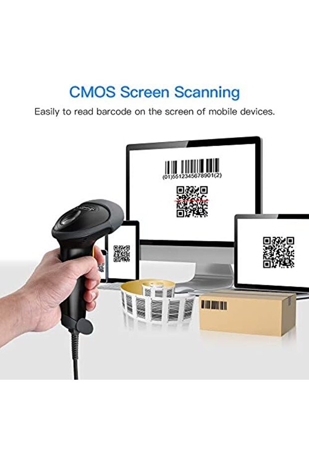 ماسح باركود محمول ثنائي الأبعاد بمنفذ USB، ماسح باركود سلكي أوتوماتيكي، مصفوفة بيانات PDF417، باركود R - 5