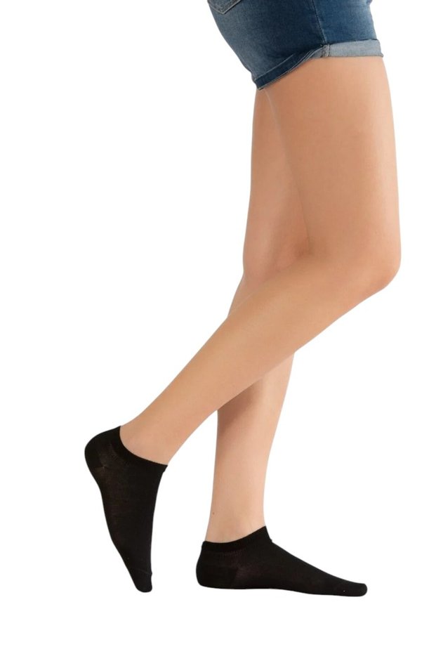 Black Anti-Sweat Booties Socks Summer Short Socks Women's Socks and Men's Socks 3 Pairs