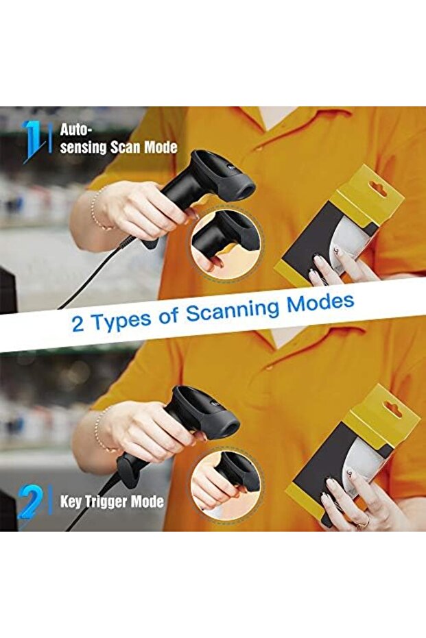 ماسح باركود محمول ثنائي الأبعاد بمنفذ USB، ماسح باركود سلكي أوتوماتيكي، مصفوفة بيانات PDF417، باركود R - 3