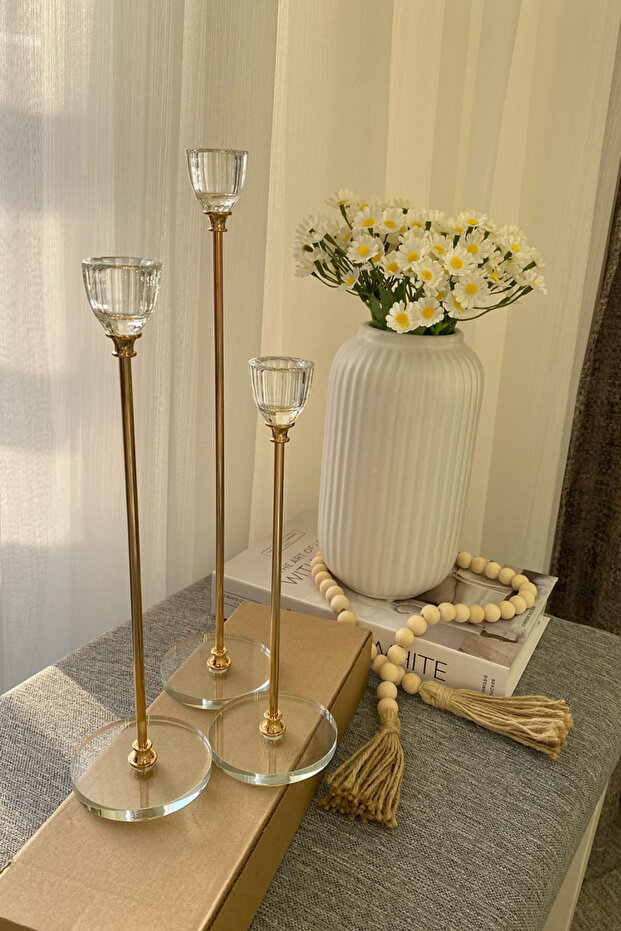 طقم حامل شموع شمعدان - 1