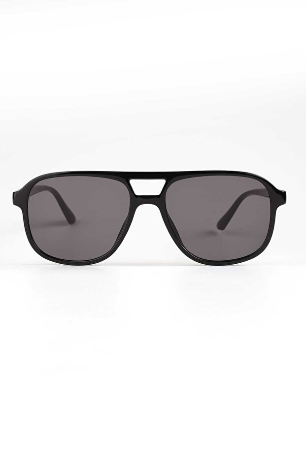 Vivaviss Fer 1111-60 Unisex Sunglasses Black Frame Smoked Glass