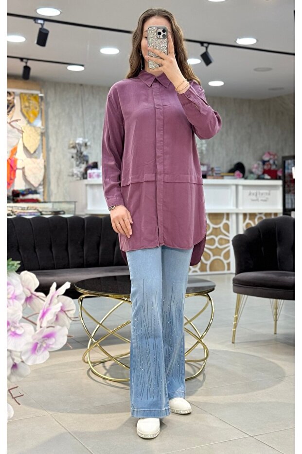 Plus Size Soft Textured Tunic - 1