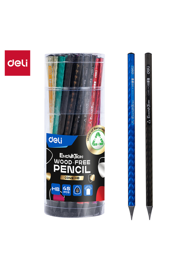 EC049-HB HB Graphite Pencil 48pcs Box, Triangle Barrel – ideal for school & office use