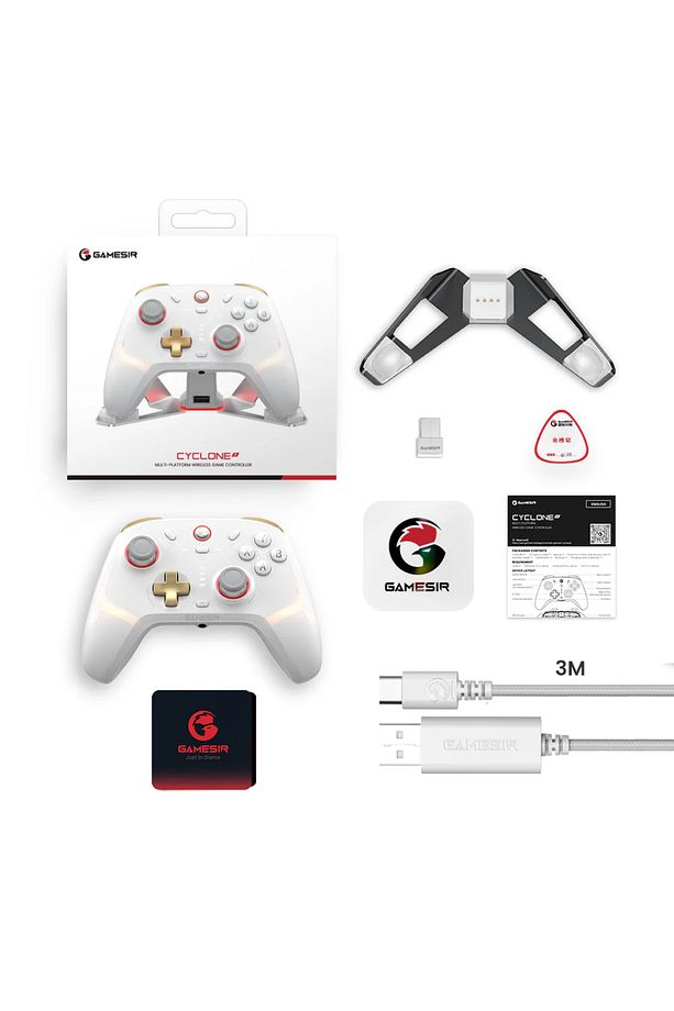 Cyclone 2 Kablosuz Gamepad Oyun Kolu RGB Hall Joystick for PC/Android/iOS/Switch Çoklu Bağlantı Modu - 6