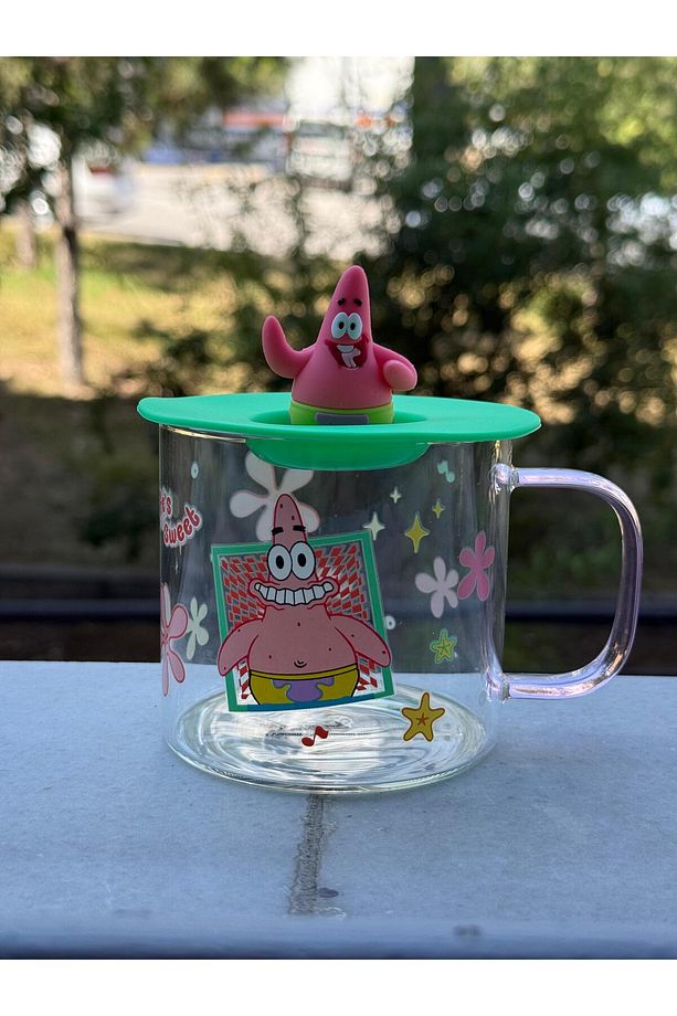 Sünger Bob Patrick Yıldız Cam Kupa Bardak Mug Model - 1