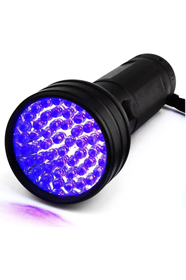 مصباح يدوي LED بالأشعة فوق البنفسجية باللون الأسود - 1