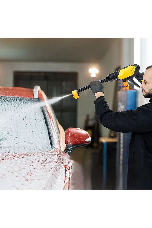 21V Akülü Basınçlı Araç Yıkama Makinesi | 12000mAh Çift Batarya, 135W, 3.6L/dk Su Basıncı - 4