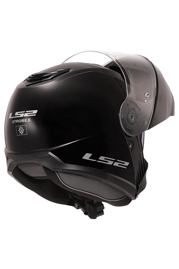 STROBE 2 PARLAK SİYAH KASK - 5
