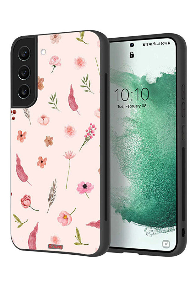 Samsung Galaxy S22 Plus 5G Protective Case Cover Leaves And Roses Pattern