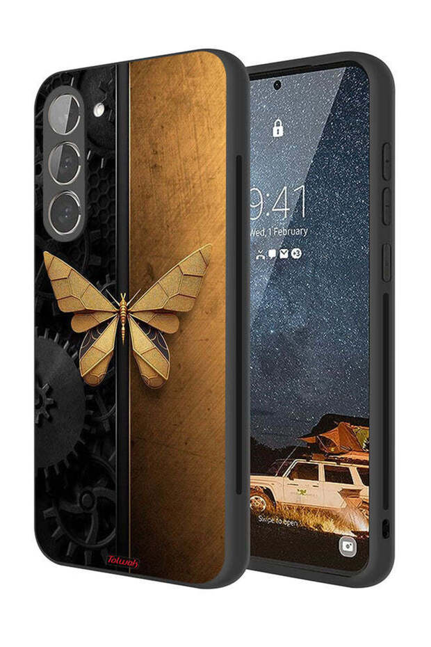Samsung Galaxy S23 5G Protective Case Cover Steel Butterfly