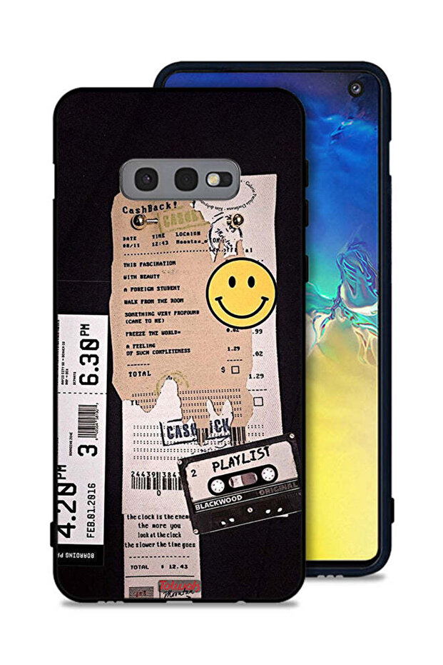 غطاء حماية لجهاز Samsung Galaxy S10e وملصق قائمة التشغيل