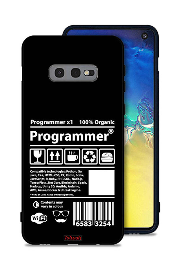 غطاء حماية لجهاز Samsung Galaxy S10e، ملصق مبرمج