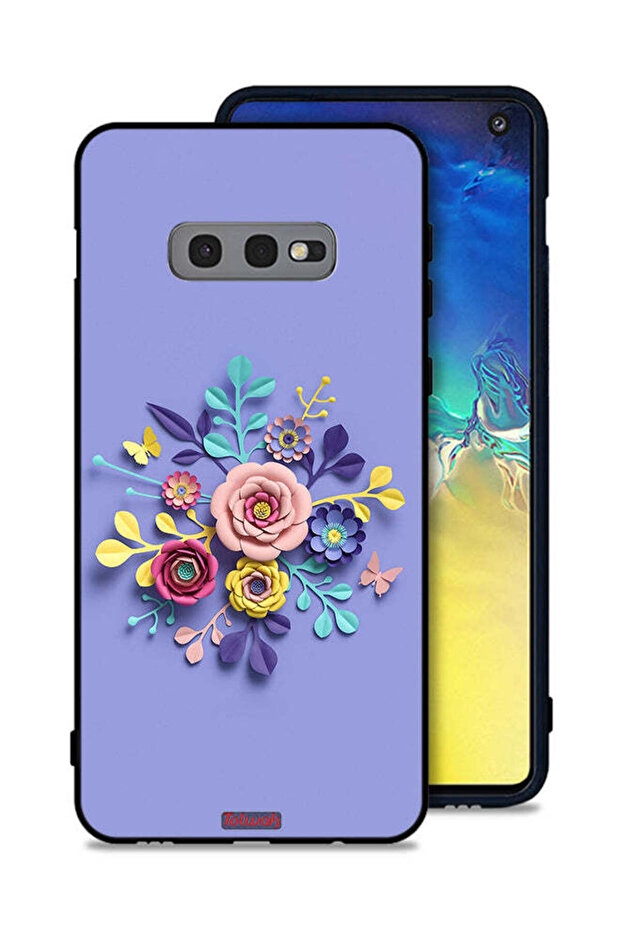 غطاء حماية لهاتف Samsung Galaxy S10e برسومات زهور فنية