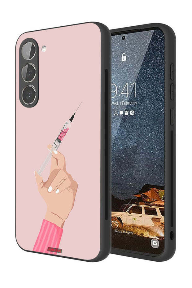 غطاء حماية لهاتف سامسونج جالاكسي S23 بلس 5G بنقشة Love Injection