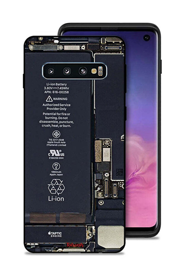 غطاء حماية لهاتف Samsung Galaxy S10 بنمط دائرة الهاتف