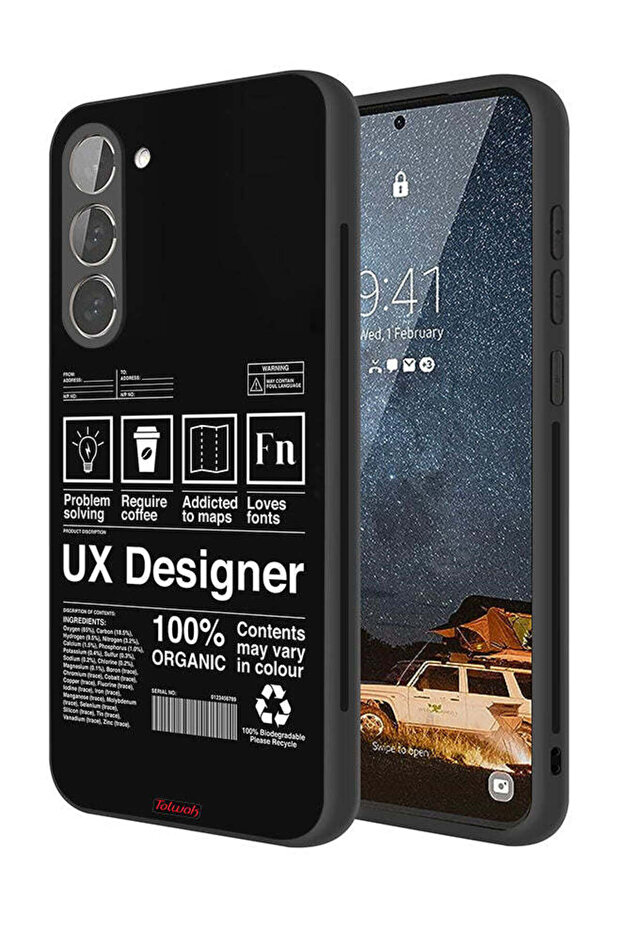 غطاء حماية لهاتف Samsung Galaxy S23 Plus 5G، ملصق مصمم تجربة المستخدم