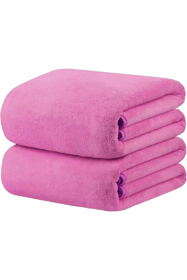 2-Piece Microfiber Bath Towel 70*140cm, Soft, Durable, Super Absorbent