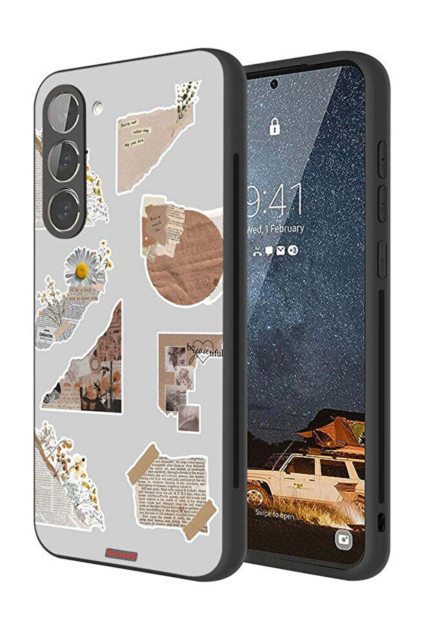 Samsung Galaxy S23 Plus 5G Protective Case Cover Pieces Of Paper Stickers